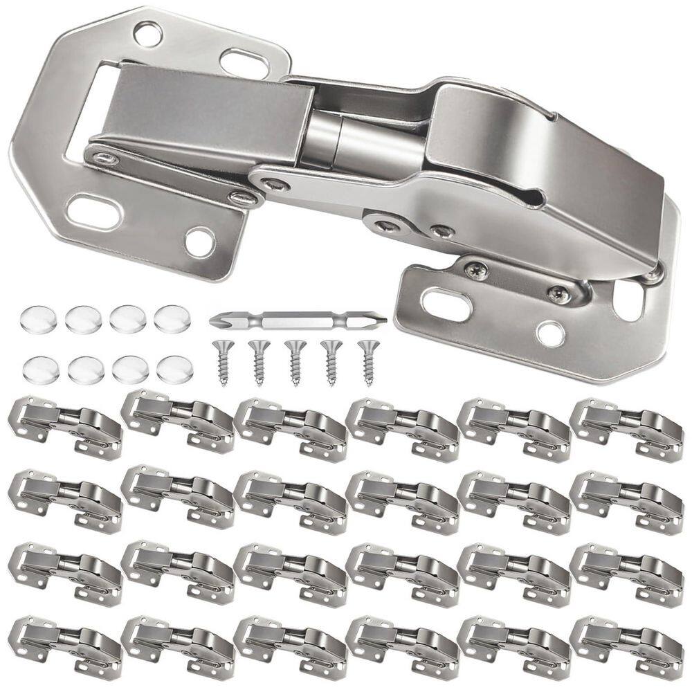 24-Pack Soft Close Hidden Hinges Surface Mount Frameless Cabinet 90° Concealed Spring Nickel Finish price history on PriceWatchPro