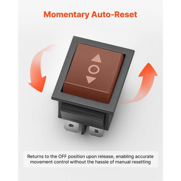 VEVOR Rocker Switch,6 Pin Momentary DPDT Rocker Switch,3-Position