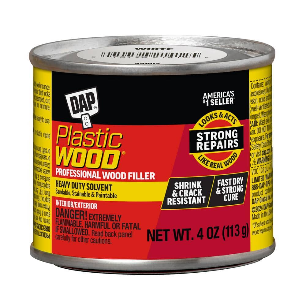 Plastic Wood 4 oz. White Solvent Wood Filler (12-Pack)
