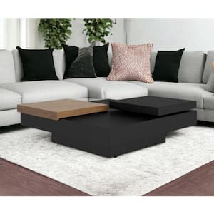 39 in. Square Solid Manufactured Wood Coffee Table with No Additional Features