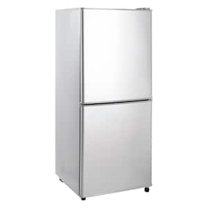 17.36 in. 4.1 cu. ft. Mini Refrigerator with Freezer in Silver