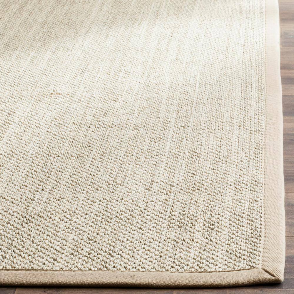 Marble and Linen Flat Woven Natural Fiber Area Rug