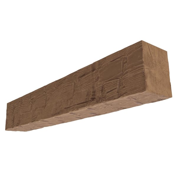 Ekena Millwork Heritage Timber Reclaimed Axed Cut 66 in. W x 7.5 in. D x 5.5 in. H Cap-Shelf Mantel