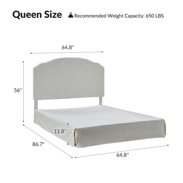 JAYDEN CREATION Christoph White Wood Frame Queen Platform Bed Set