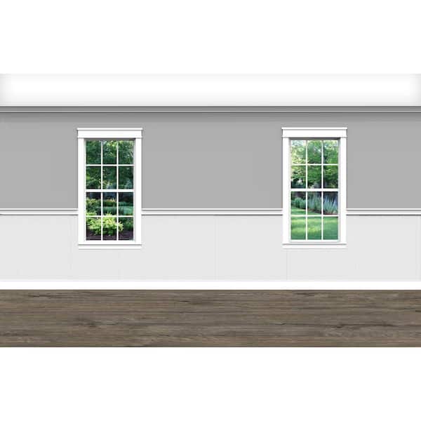 . 75 in. D x 44 in. W x 92 in. L Unfinished Aspen Wood Sidney Wainscot Kit Panel Moulding