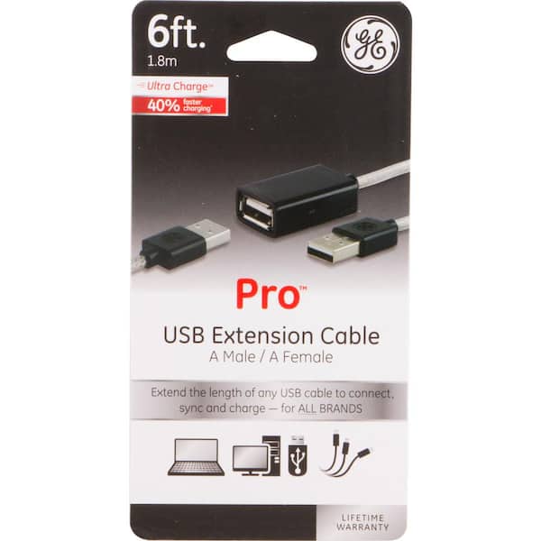 Extension de câble USB de 6 pieds modèle USB6P – Ergoburo