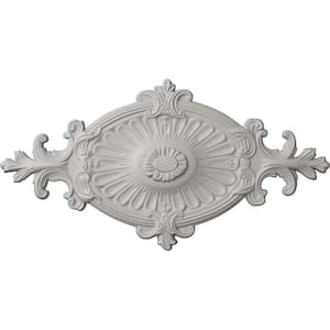 1-1/2 in. x 23-1/2 in. x 12-1/4 in. Polyurethane Quentin Ceiling Medallion, Ultra Pure White