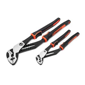 Z2 K9 8 in. and 12 in. Straight Jaw Tongue and Groove Dual Material Grip Plier Set with K9 Angle Access Jaws (2-Piece)