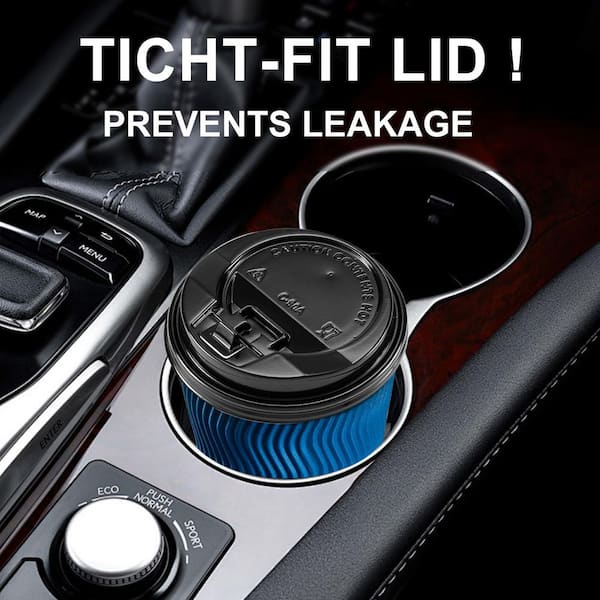 Wudkey 3.5 in. Disposable Plastic Cup Lids, Coffee Cup Lids for 10, 12, 16, 20, 24 oz. Paper Cups, Black (150-Pack)