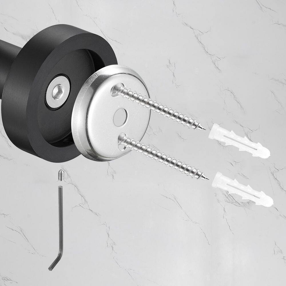 Matte Black 3-Piece Metal Bathroom Hardware Set
