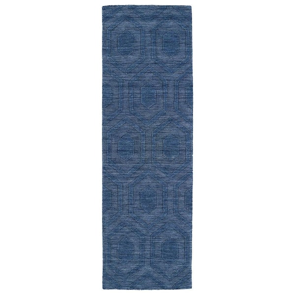 Kaleen Imprints Modern Blue 3 ft. x 8 ft. Runner Rug