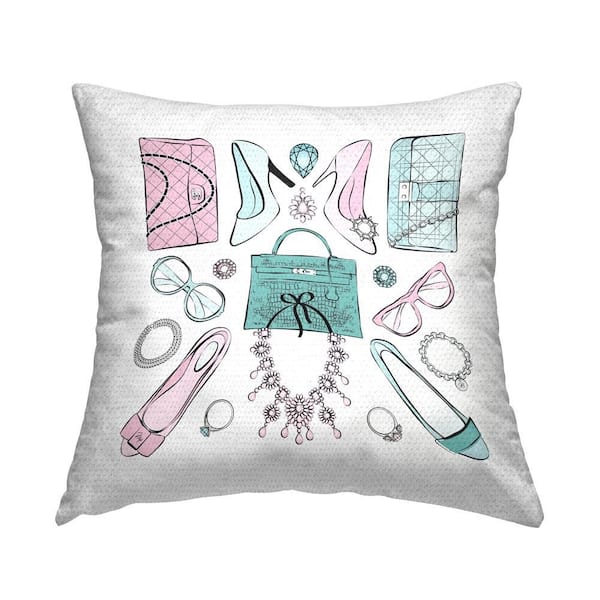 Stupell Industries Pastel Fashion Pattern Outdoor Printed Throw Pillow by Martina Pavlova