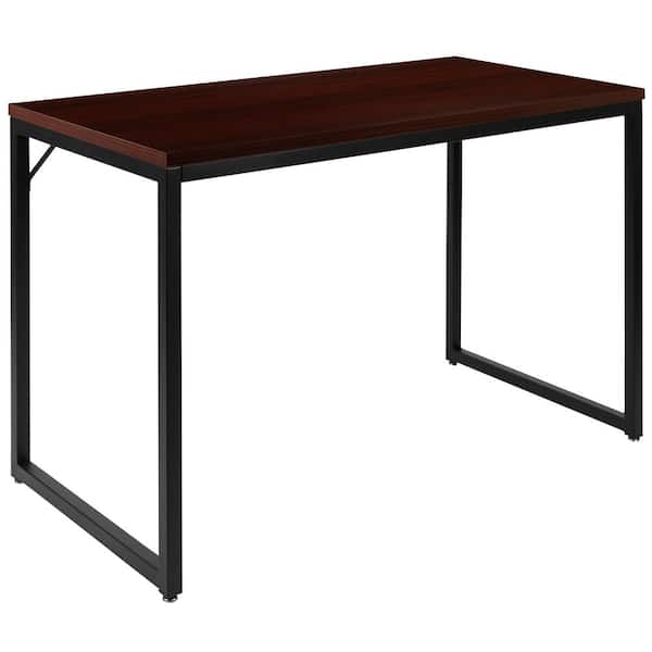 47.25 in. Rectangle Mahogany Laminate Computer Desk