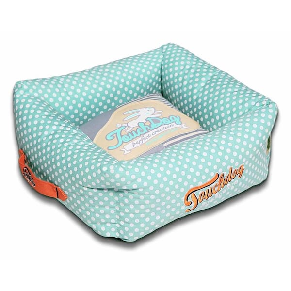 Touchdog Large Baby Blue and Steel Grey Bed