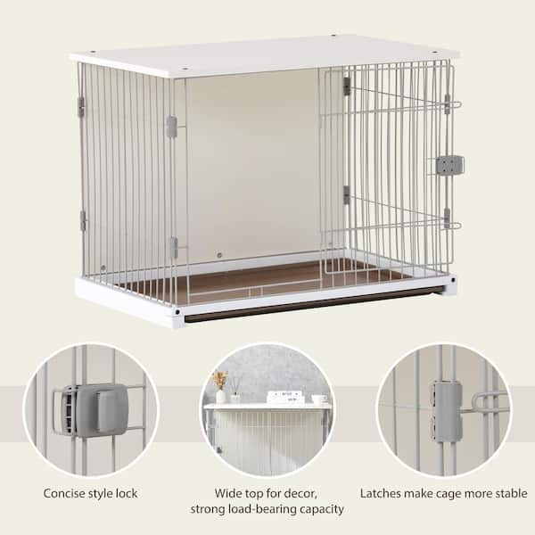  Fairsh 24 Dog Crate for Small Dogs, Dog Crates Furniture with  Prevent Overflow Tray, Indestructible Sturdy Pet Crate, Top&Front Doors Dog  Cages for Small Dogs Indoor Car Travel Puppy Small
