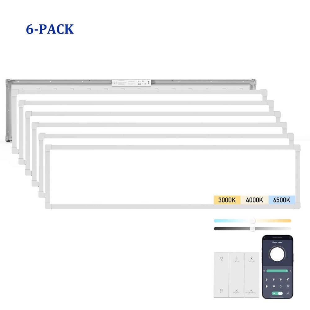 AIKVSXER 1 ft. x 4 ft. 5500 LM White Integrated LED Flat Panel