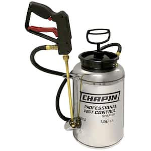 1.5 Gal. Stainless Steel Professional Pest Control Sprayer with Crack/Crevice Attachment