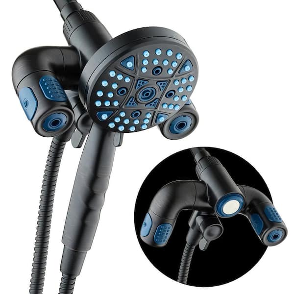 208-Spray Wall Mount Magnetic Showerhead Combo with Adjustable Arm 2.5 GPM in Oil Rubbed Bronze