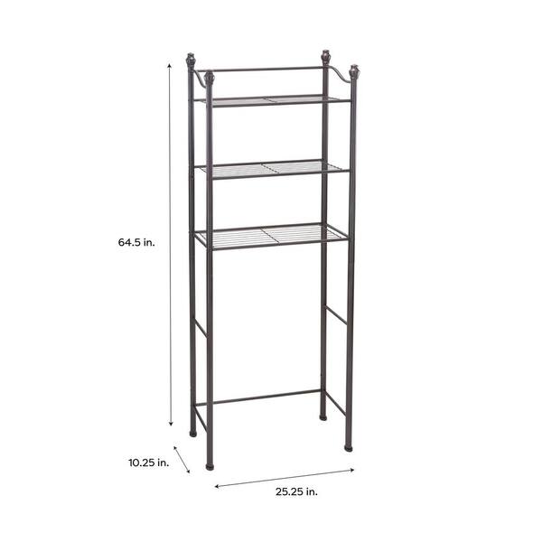10.25 in. W 3-Tier Over the Toilet Space Saver in Oil Rubbed Bronze 10.25 in. W 3-Tier Over the Toilet Space Saver in Oil Rubbed Bronze