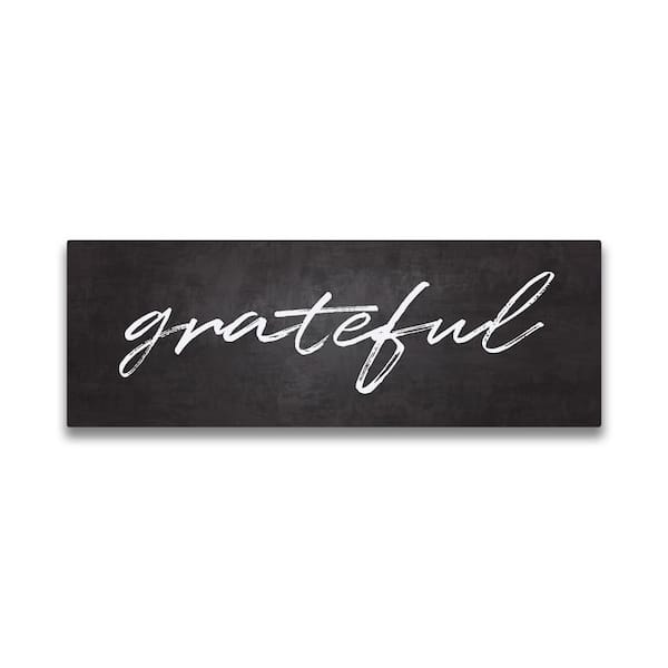 Unbranded "Grateful" by WGI Gallery Unframed Thanksgiving Art Print 7 in. x 20 in.