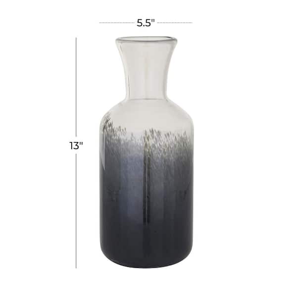 The Novogratz 3-Pack Gray Glass Farmhouse Decorative Jar in the