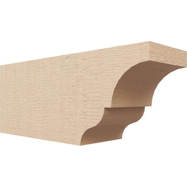 Ekena Millwork 6-in. x 8-in. x 20-in. Asheboro Woodgrain, Primed Tan Timberthane Polyurethane Rafter Tail Brace