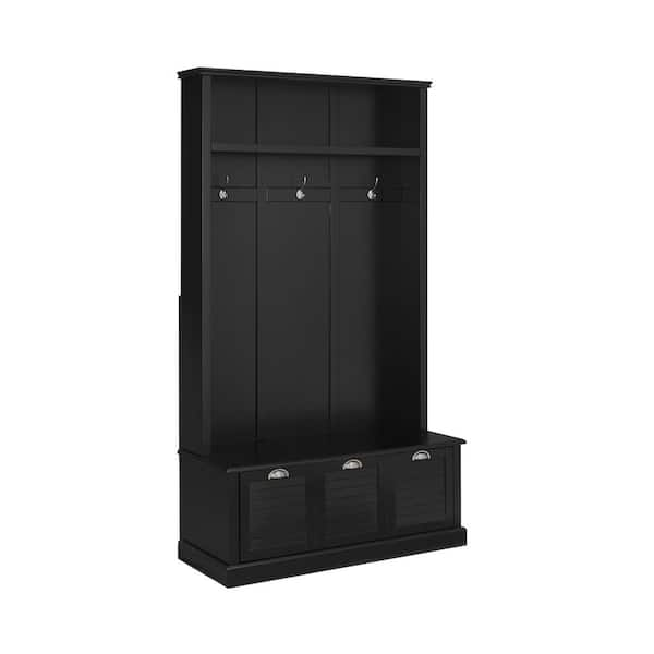 CROSLEY FURNITURE Ellison Black Hall Tree CF6024-BK - The Home Depot