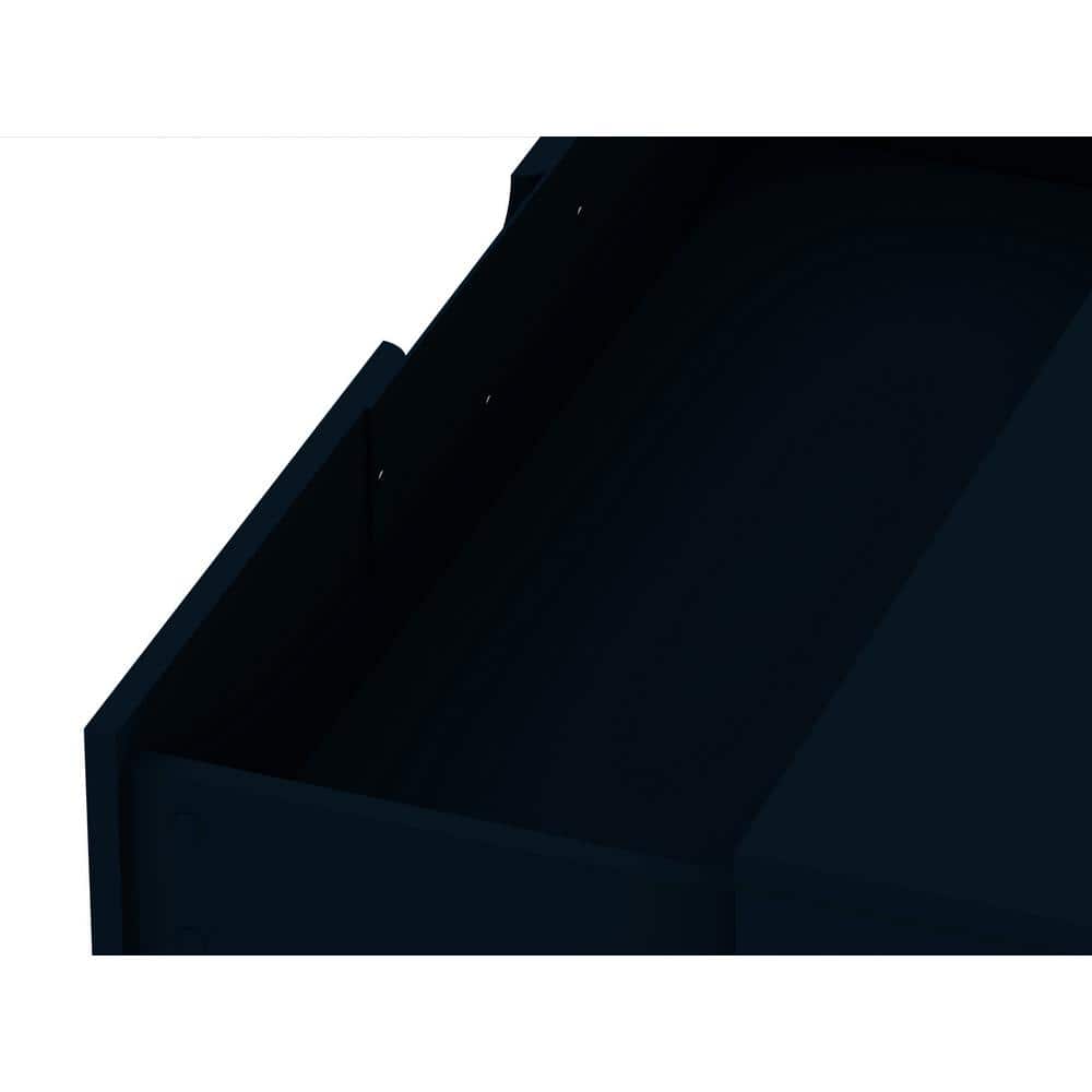 Set of 2 Midnight Blue 3-Drawer Dressers with Hairpin Legs