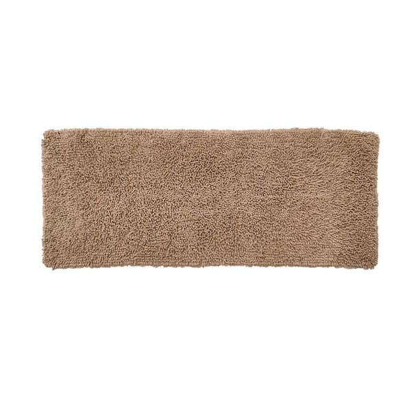 HOME WEAVERS INC Fantasia Bath Rug 100% Cotton Bath Rugs Set, 21 in. x54 in. Runner, Linen