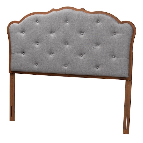 Baxton Studio Leandra Gray King Upholstered Headboard