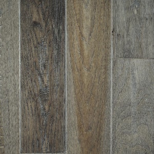 Take Home Sample- Hickory Heritage Grey Solid Hardwood Flooring - 5 in. x 7 in.