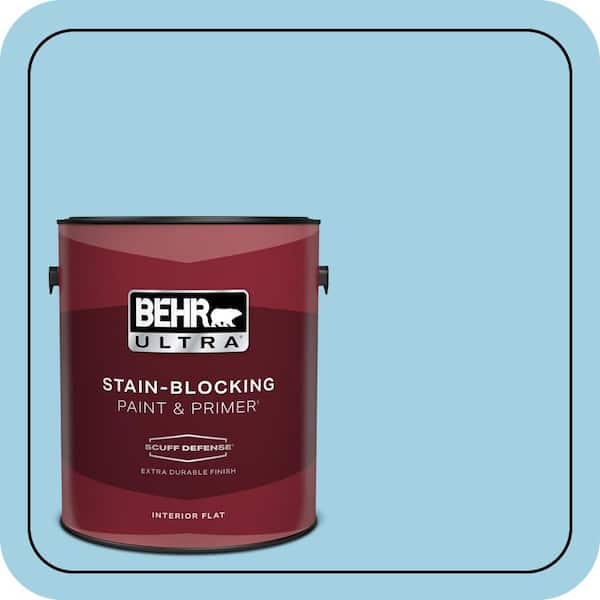 BEHR ULTRA 1 gal. #540C-3 Sea Rover Extra Durable Flat Interior Paint & Primer