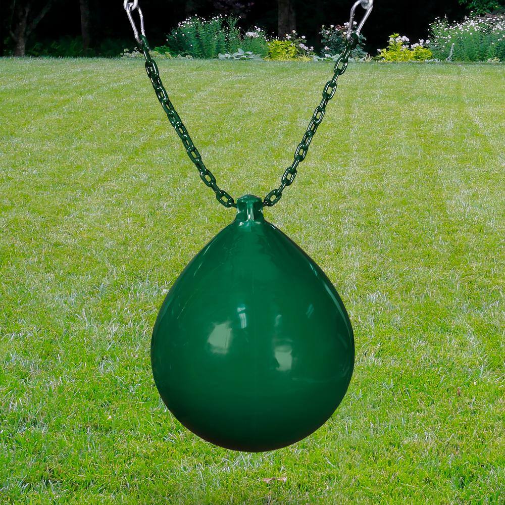 Green High-Density Plastic Buoy Ball Swing with Chain
