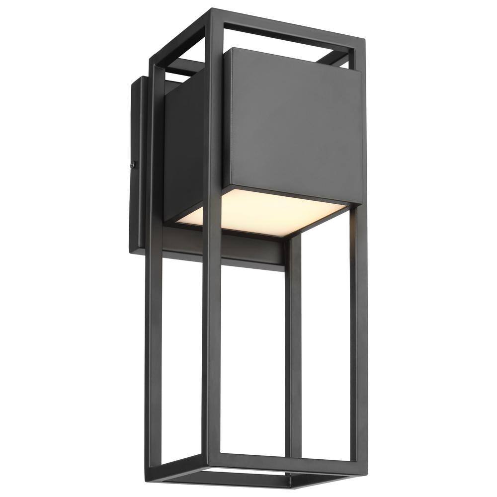 Supreme 13" Matte Black Steel LED Outdoor Wall Lantern