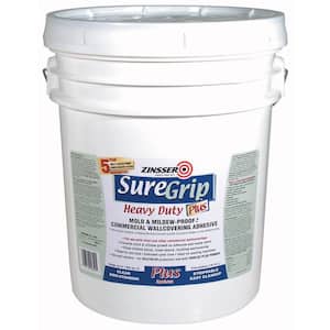 SureGrip 5 gal. Clear Heavy Duty Plus Mold & Mildew-Proof Commercial Wallcovering Adhesive