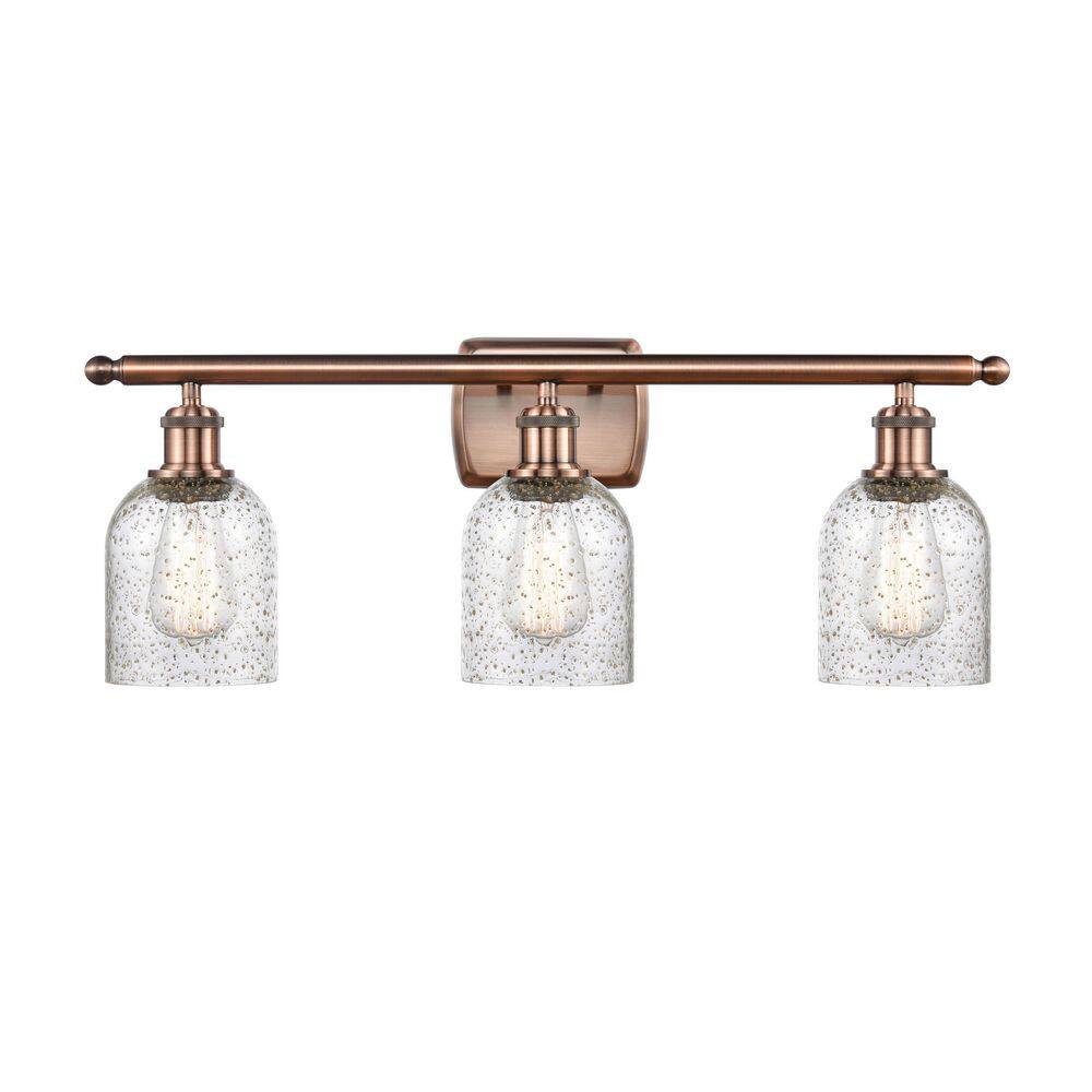 Caledonia 26 in. 3-Light Antique Copper Vanity Light with Glass Shade price history on PriceWatchPro