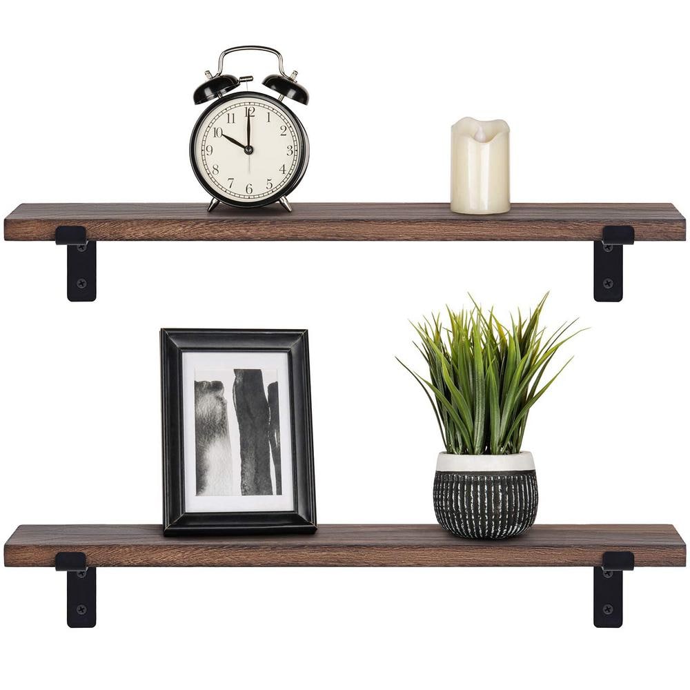 23.6 in. W x 5.9 in. D Floating Shelves Wall Mounted Rustic Wood Modern ...