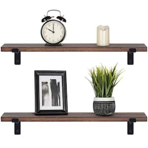 23.6 in. W x 5.9 in. D Floating Shelves Wall Mounted Rustic Wood Modern Storage Shelving Decorative Wall Shelf