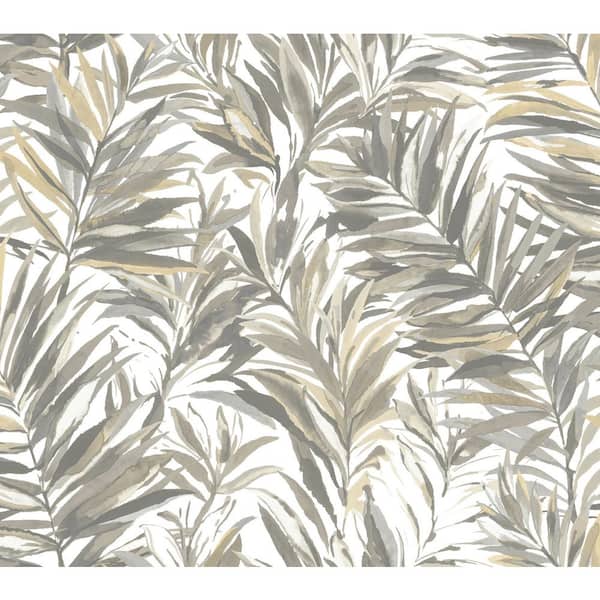 Grey Swaying Palms Neutral Non-Pasted Non-Woven Matte Wallpaper