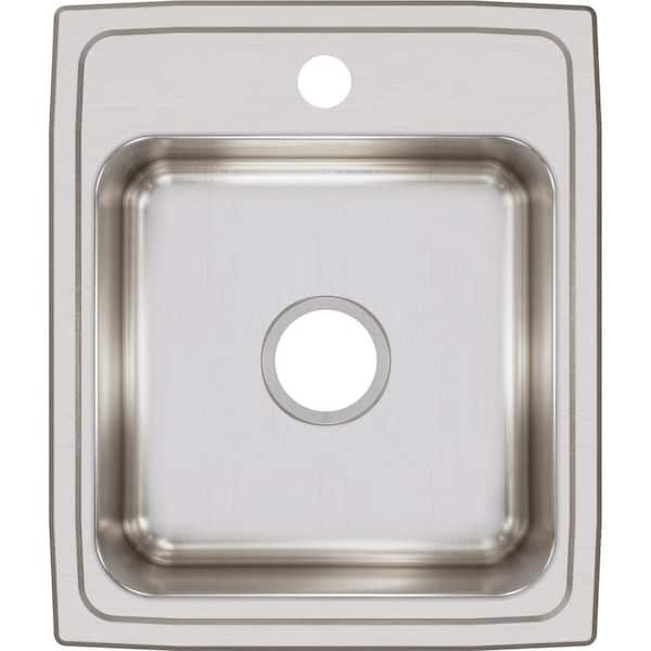 Lustertone 17 in. Drop-in Single Bowl 18-Gauge Stainless Steel Kitchen Sink Only