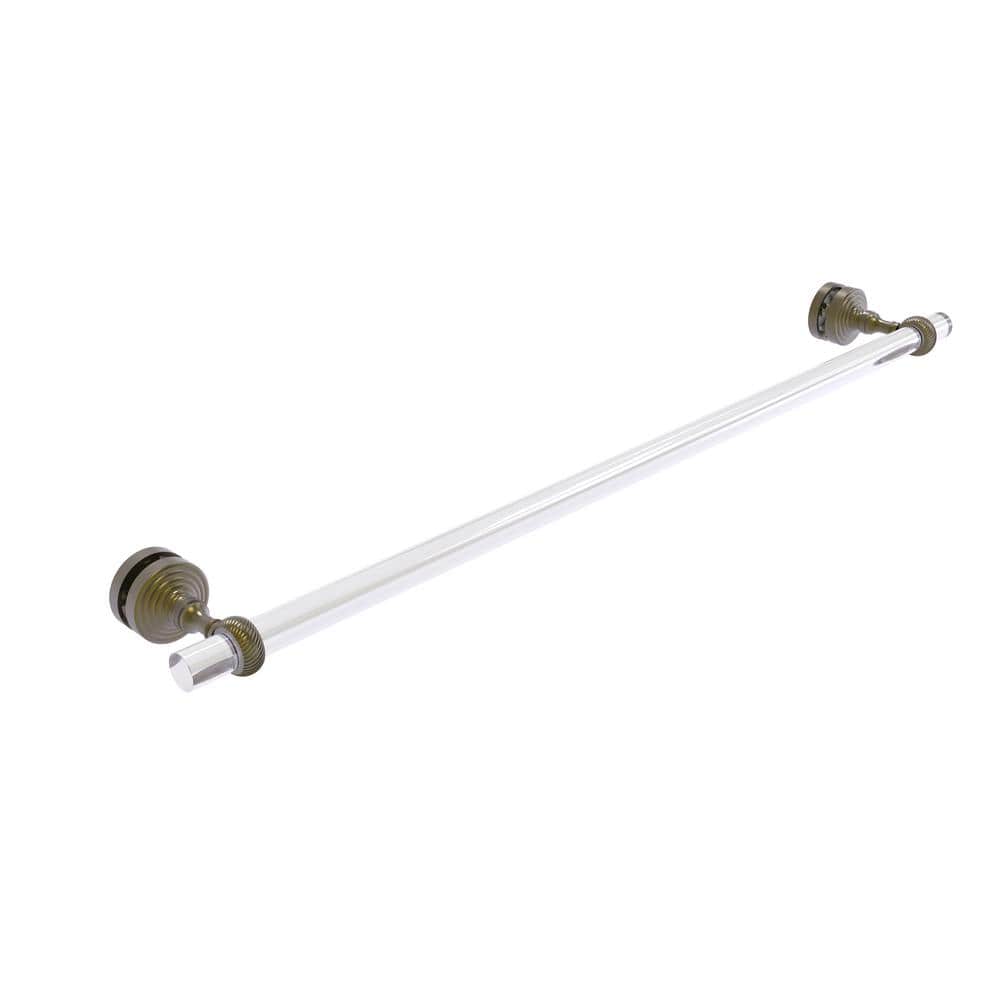 Pacific Grove Collection 30 in. Over-the-Door Shower Door Towel Bar with Twisted Accents in Antique Brass price history on PriceWatchPro