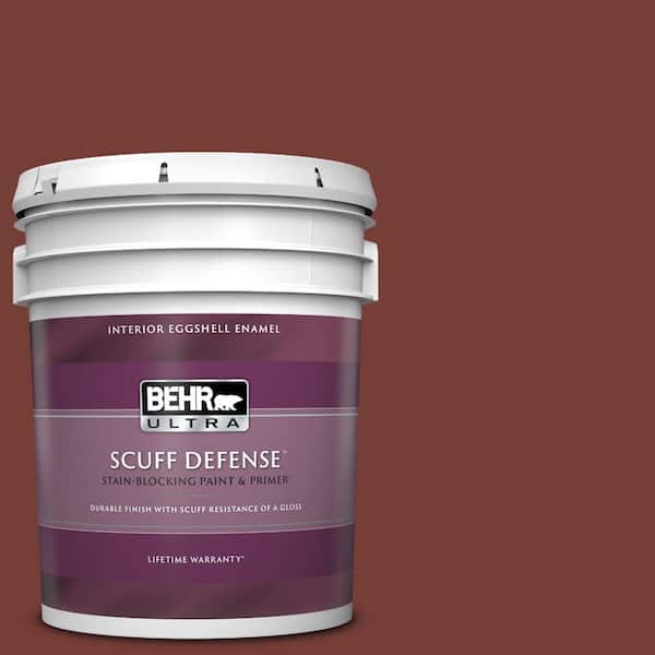 BEHR ULTRA 5 gal. #BXC-76 Florence Red Extra Durable Eggshell Enamel Interior Paint & Primer