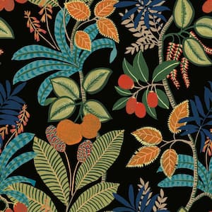 Black and Green Funky Jungle Peel and Stick Wallpaper (Covers 28.29 sq. ft.)