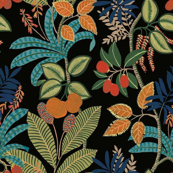 RoomMates Black and Green Funky Jungle Peel and Stick Wallpaper (Covers 28.29 sq. ft.)