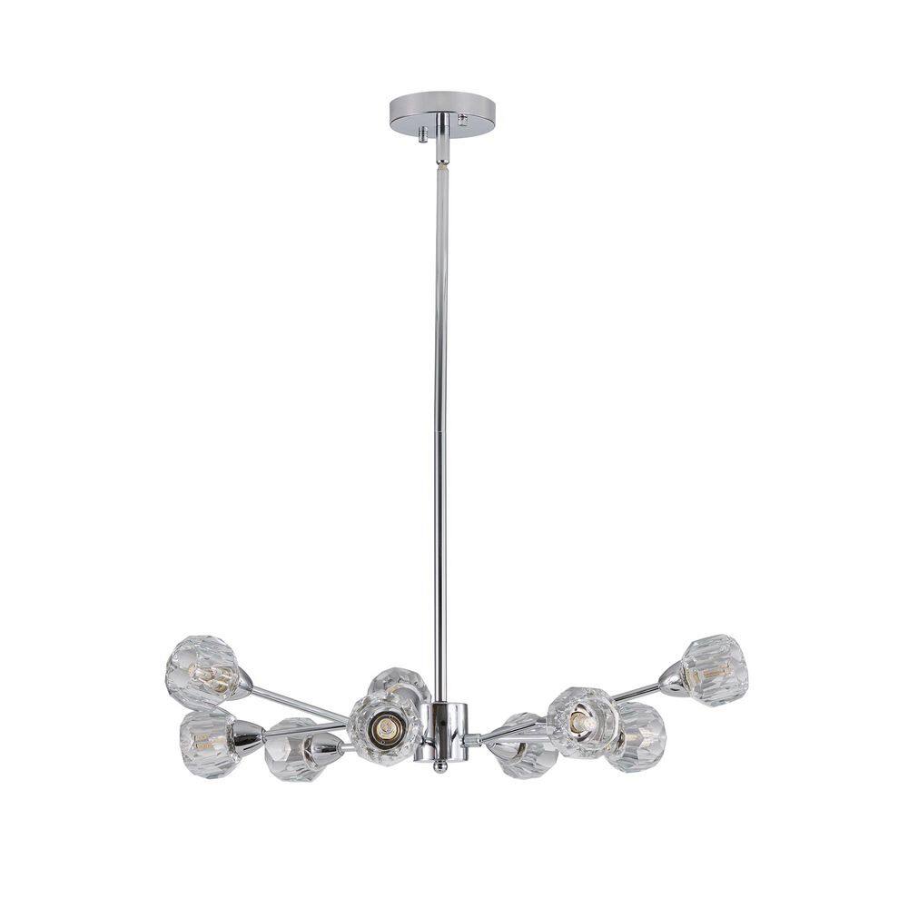 9-Light Modern Chrome Crystal Chandelier for Living Room Bedroom Kitchen Island (Bulbs Not Included) price history on PriceWatchPro