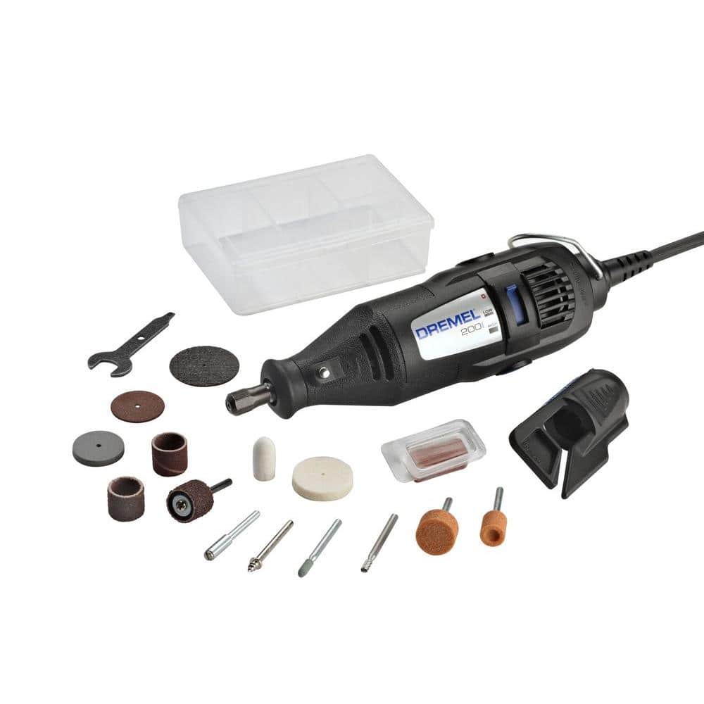 Dremel 200 Series 1.15 Amp Dual Speed Corded Rotary Tool Kit with 15 Accessories and 1 200-1/15 - The Home Depot