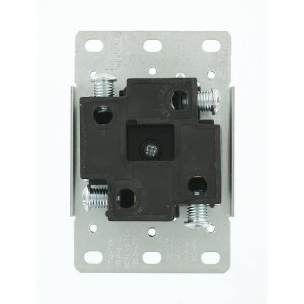 50 Amp Flush Mount Shallow Single Outlet, Black 279-S00