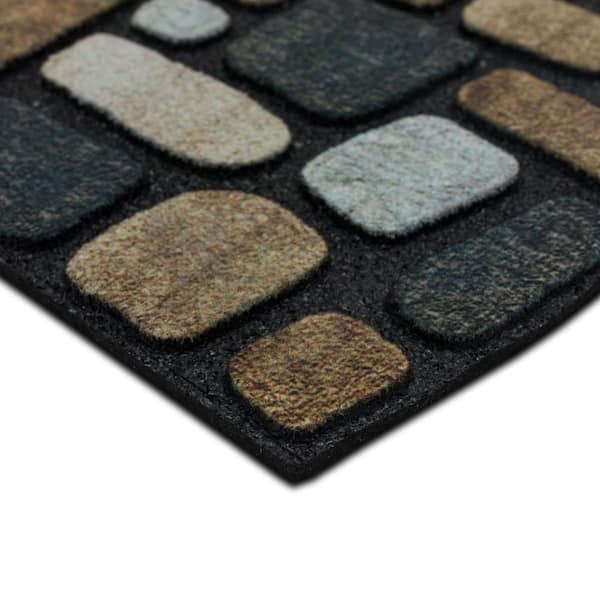 Drifted Nature Rocks Multi 23 in. x 35 in. Door Mat