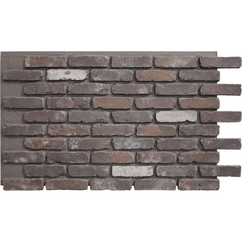 "EverStone Aged Brick Faux Brick Panel, 46 7/8""W x 27""H x 1 1/4""D, French Chateaux Color" price history on PriceWatchPro