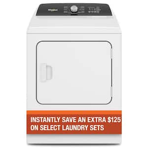 7 cu. ft. White Top Load Gas Moisture Sensing Dryer with Steam